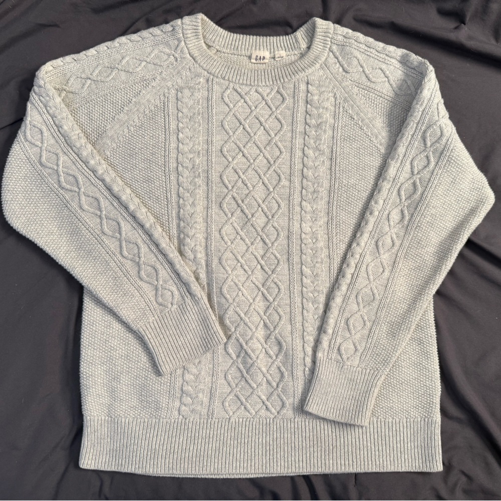Gap Classic Cable Knit Sweater - Heather Gray